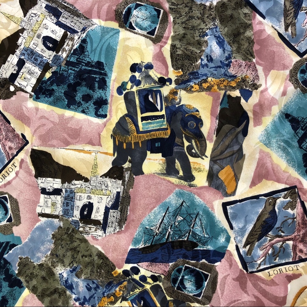 Egon Von Furstenberg Milano Italy Silk Scarf